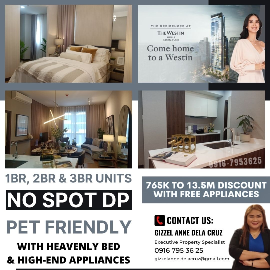 RFO 2 bedroom CONDO UNIT WITH Parking slots for sale at The Westin