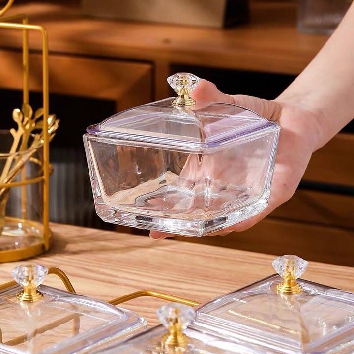 3pc/4pc/6pc Luxury Fruit Platter Snack Servingware Acrylic with Lids