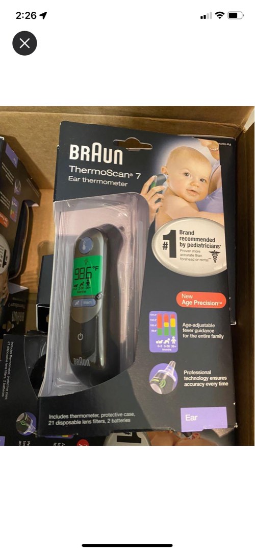 Braun 百靈牌ThermoScan LF20 耳套x 3盒, 健康及營養食用品, 溫度計- Carousell
