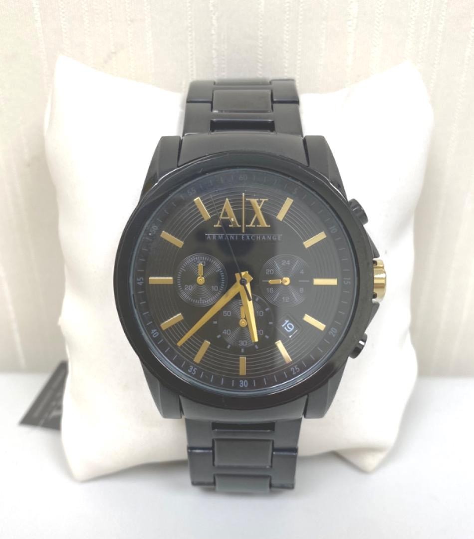 ? Armani Exchange Chronograph Black Stainless Steel Watch AX2094, 名牌, 手錶-  Carousell