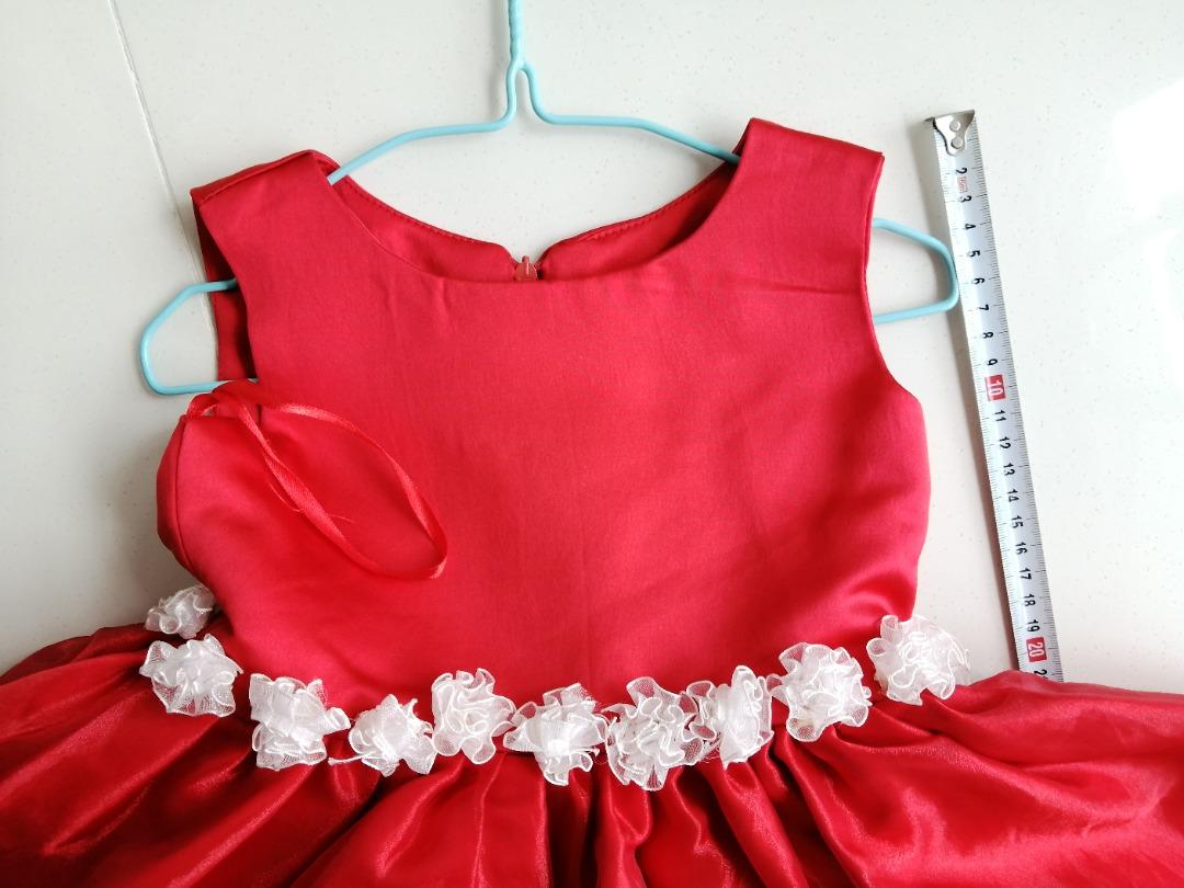 Red frock for 4 cheap year girl