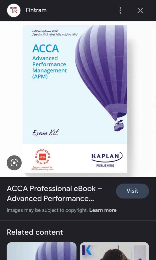 ACCA APM EXAM KIT 2022 2023 興趣及遊戲 書本 文具 教科書 Carousell