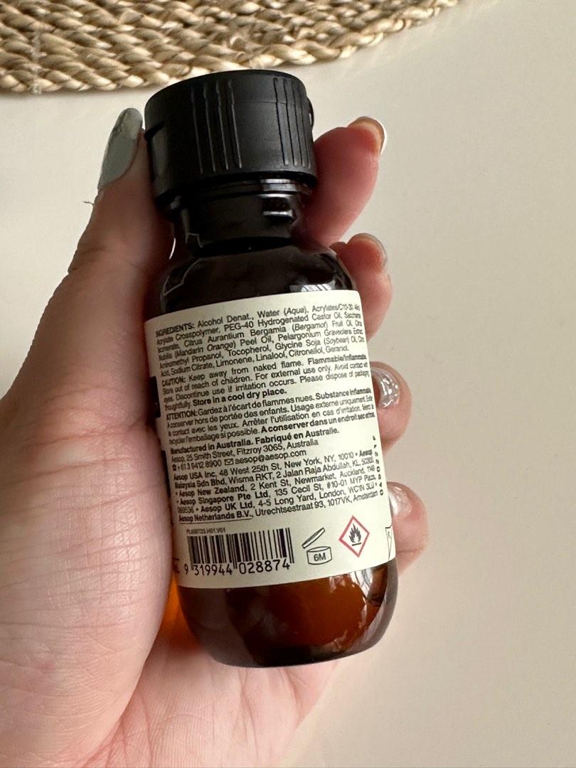 Aesop Geranium Leaf RinseFree Hand Wash 50ml, Beauty & Personal Care