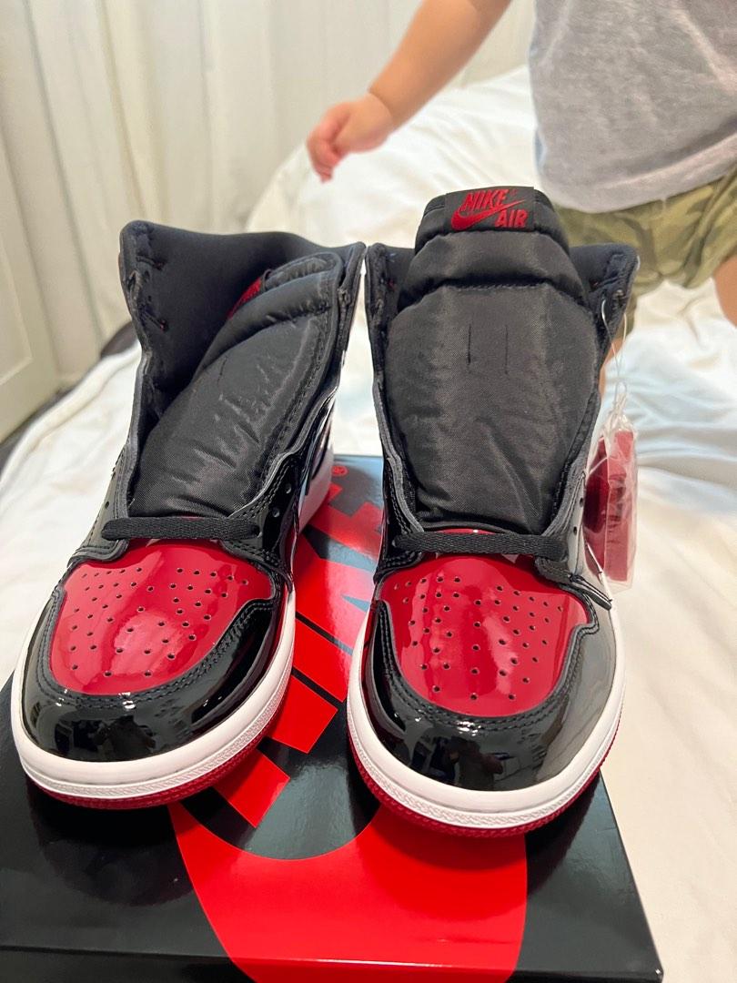 Aj1 High OG Bred Patent Men s Fashion Footwear Sneakers on Carousell