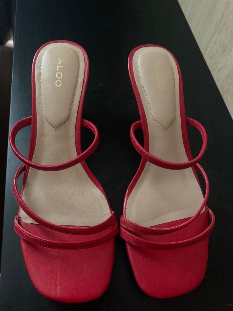Aldo red top mules