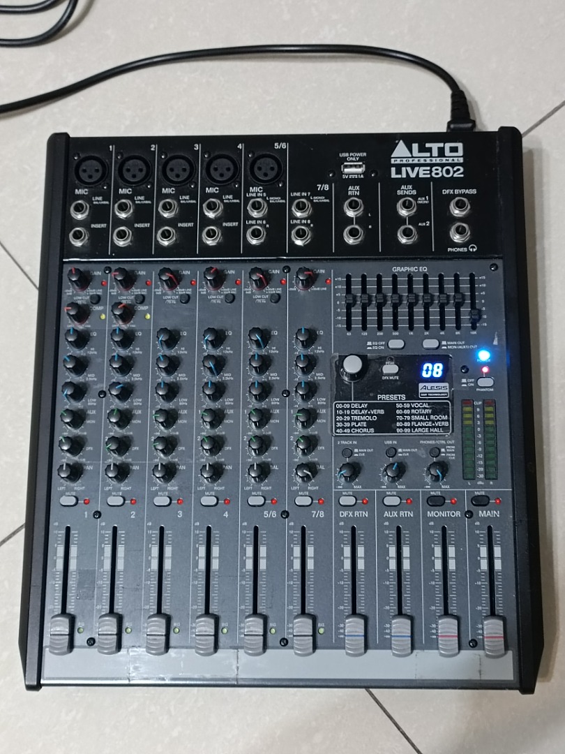 Alto LIVE 802 8 Channel and 2 Bus Audio, Other Audio Equipment on Carousell