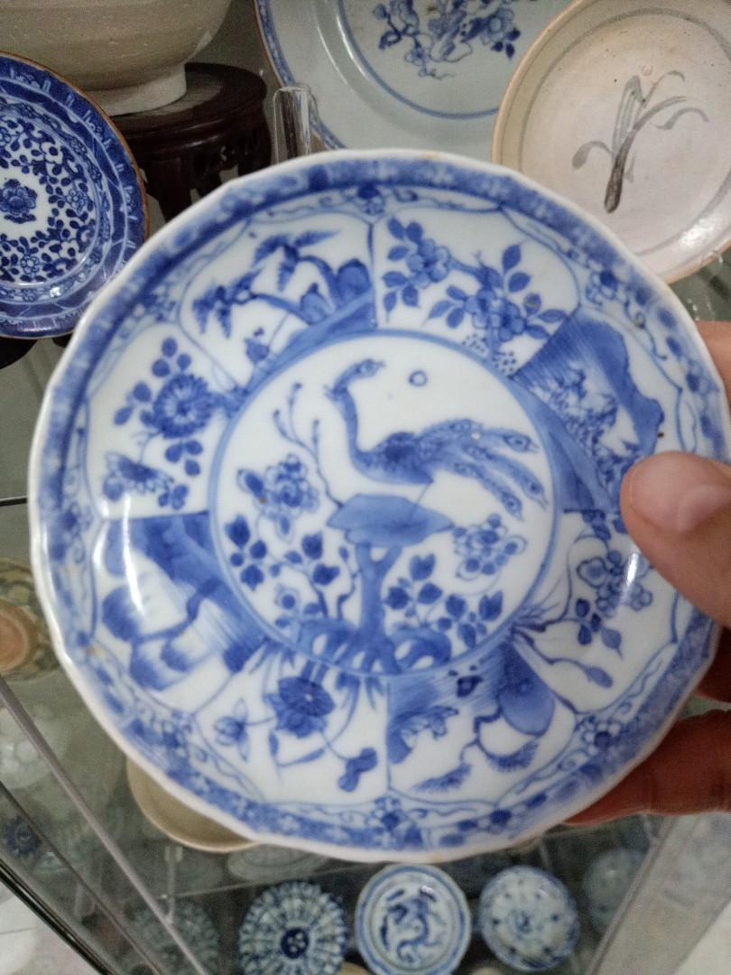 Antique blue white saucer, Hobbies & Toys, Collectibles & Memorabilia