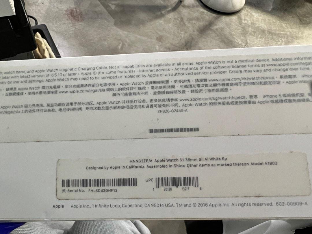 Apple watch a1802 sale specs