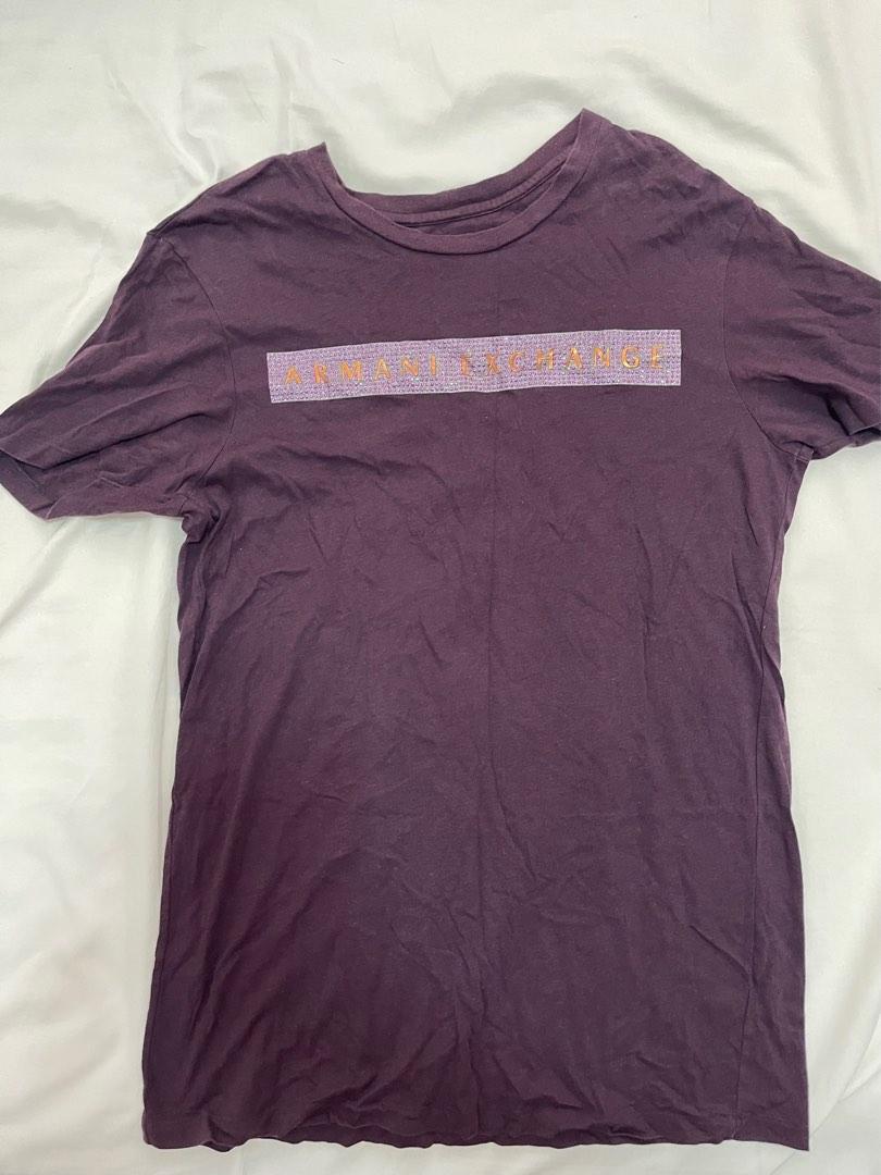 Purple armani exchange new arrivals t shirt