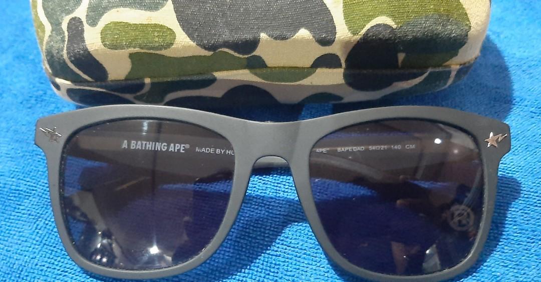 AUTHENTIC BATHING APE CAMO SUNNIES (Category: Luxury Accessories) located in Taguig. Submitted by theluxbaghunter (Listing ID 1191414777, Image 2). Description: with hardcase only minor signs of use on frame only. lenses ok 👍👍👍.