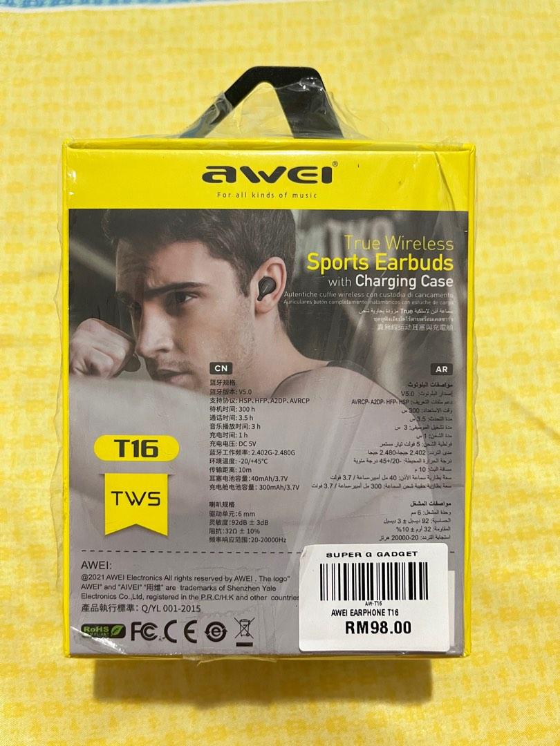 Awei sports earbuds 2025 t16