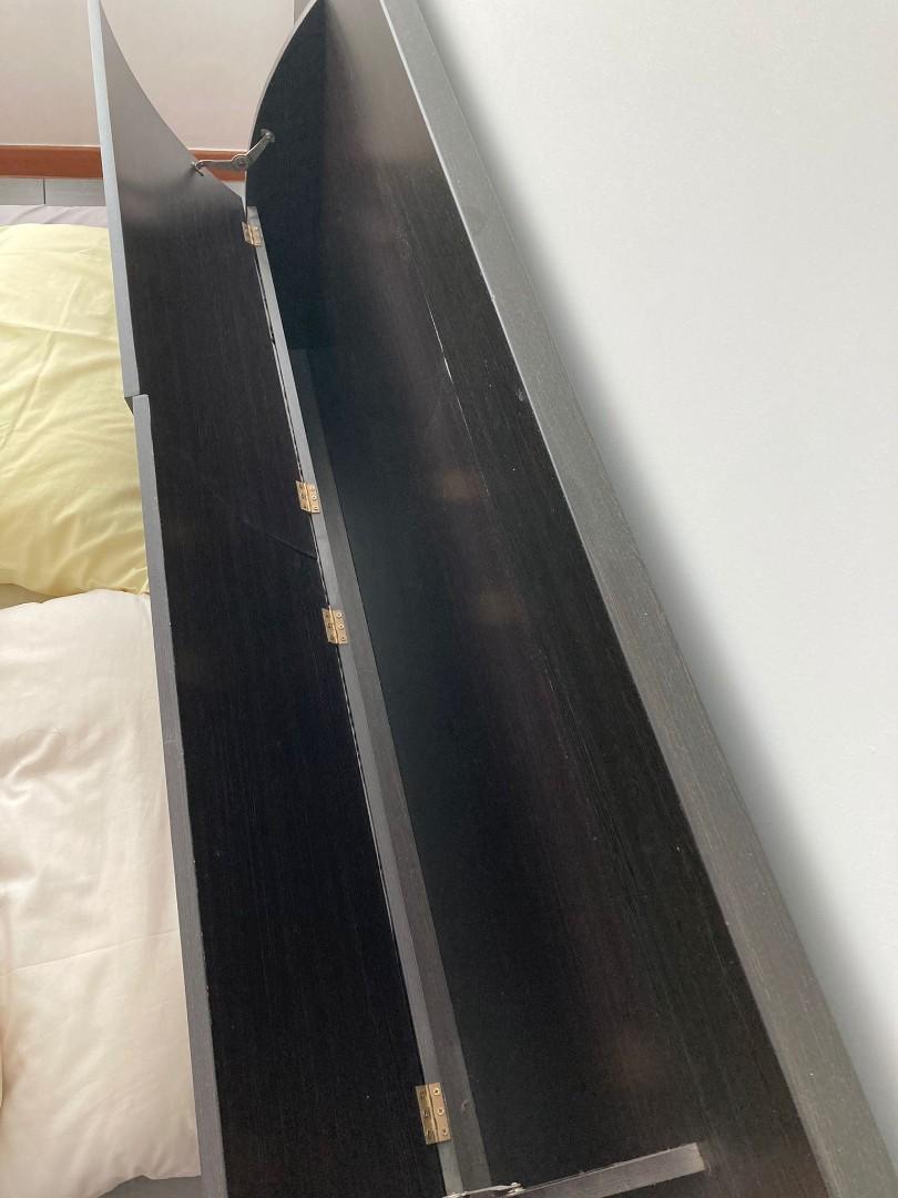 Bed frame with side storage panels, Furniture & Home Living, Furniture