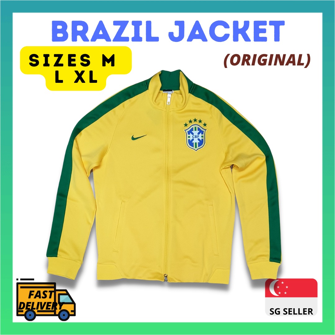 NIKE BRAZIL 2010 Mens XL Football Soccer Jacket VERY RARE World