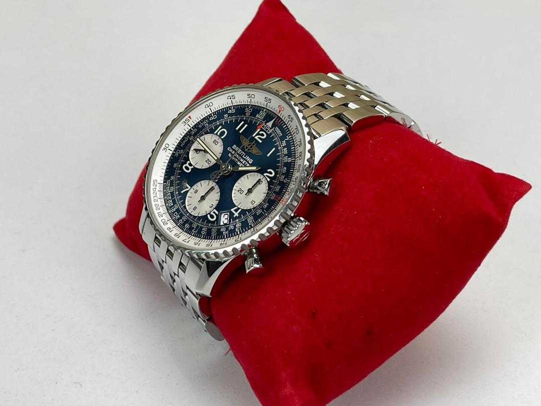 Breitling navitimer a23322 blue dial on sale