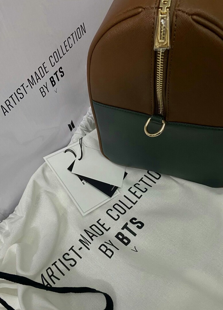 BTS Artist Made Collection V Taehyung Mute Boston Bag Brown W/ Scarf &  Strap JPN | eBay