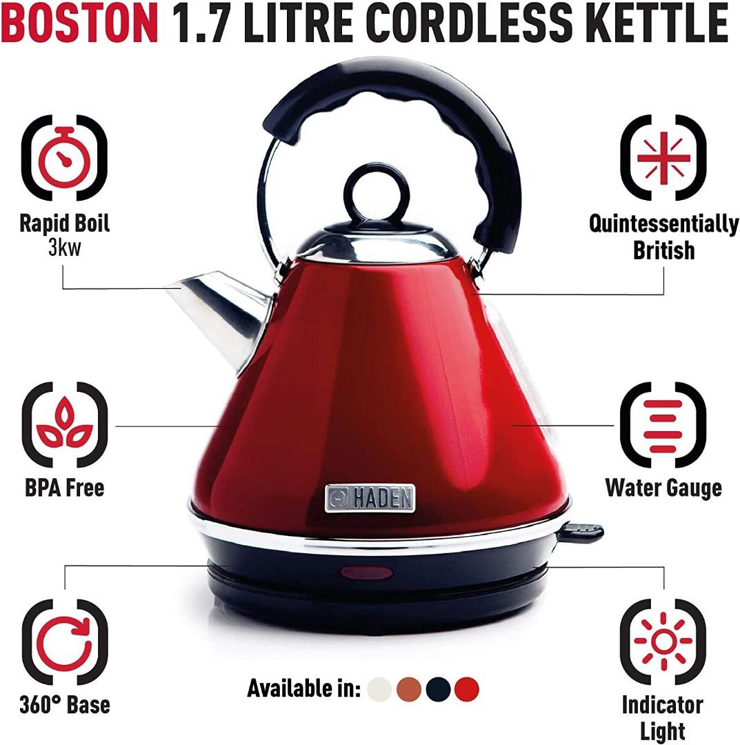 [C6916] Haden Boston Cordless Kettle Electric Pyramid Fast Boil