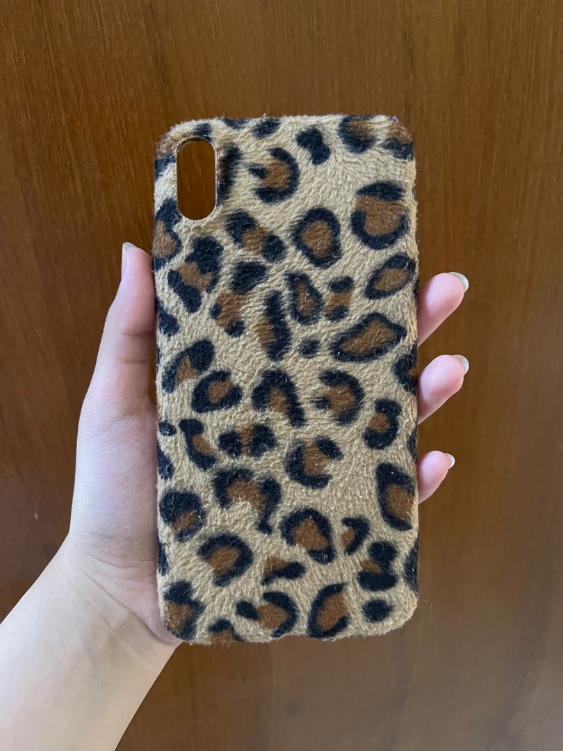 Puro Glam Cover Leopard Per IPhone XS Max - Custodia Anti-Shock Rosa, Design Italiano, Superficie Lucida