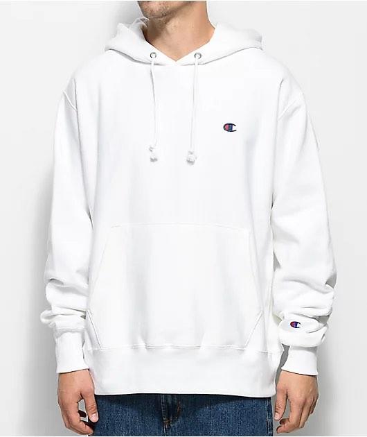 White hoodie mens new arrivals champion