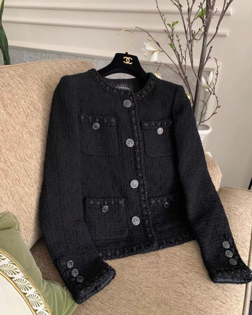 Chanel Little Black Jacket, 女裝, 外套及戶外衣服- Carousell