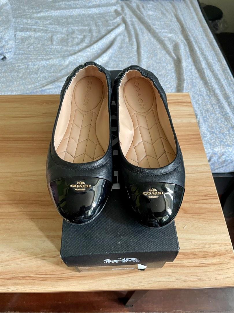 Coach black flats new arrivals