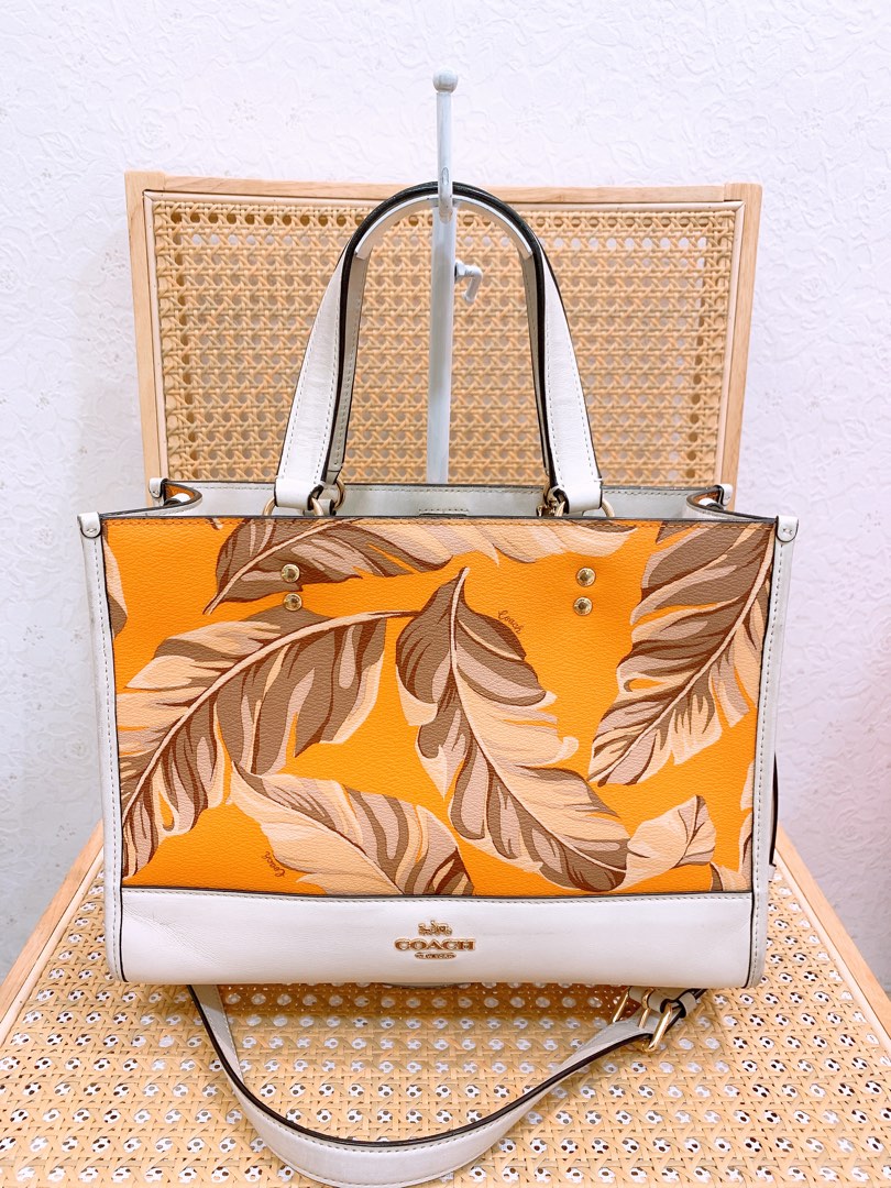 Coach Dempsey Carryall With Banana Leaves Print Pre loved