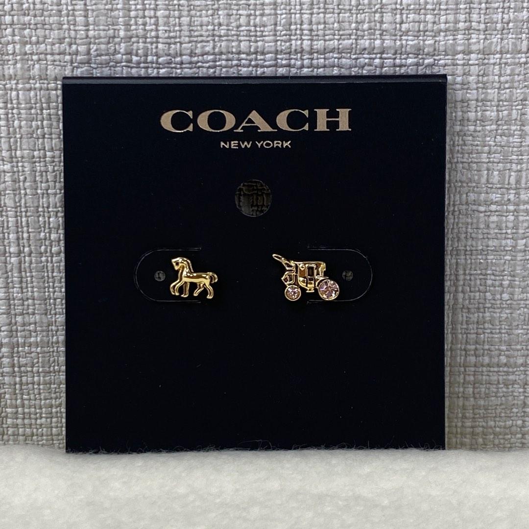 COACH Horse Carriage Stud Earrings Carousell
