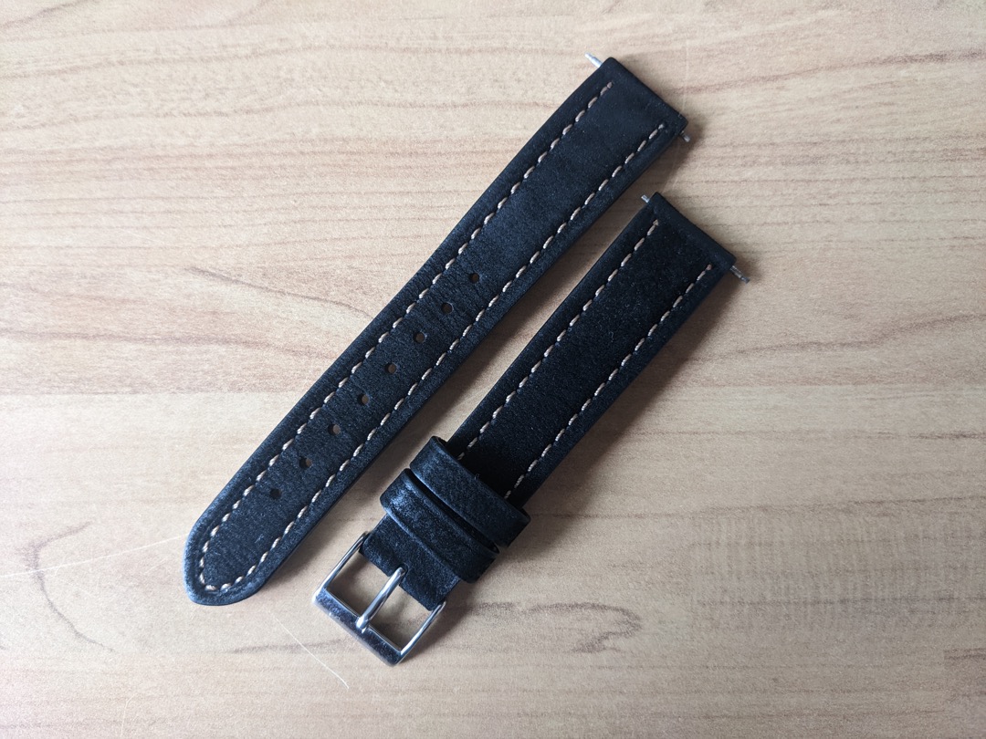 Condor Suede Leather Watch Strap With Contrasting Stitching (18mm