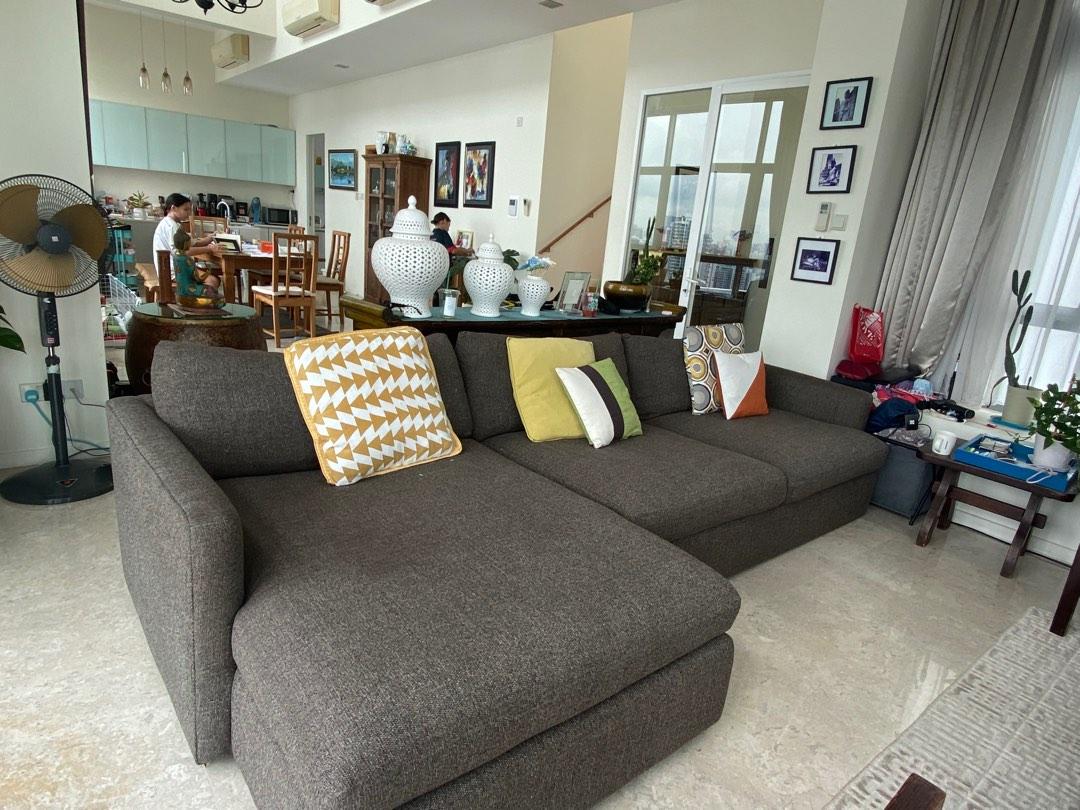 Creat&barrel family sofa set, Furniture & Home Living, Furniture, Sofas