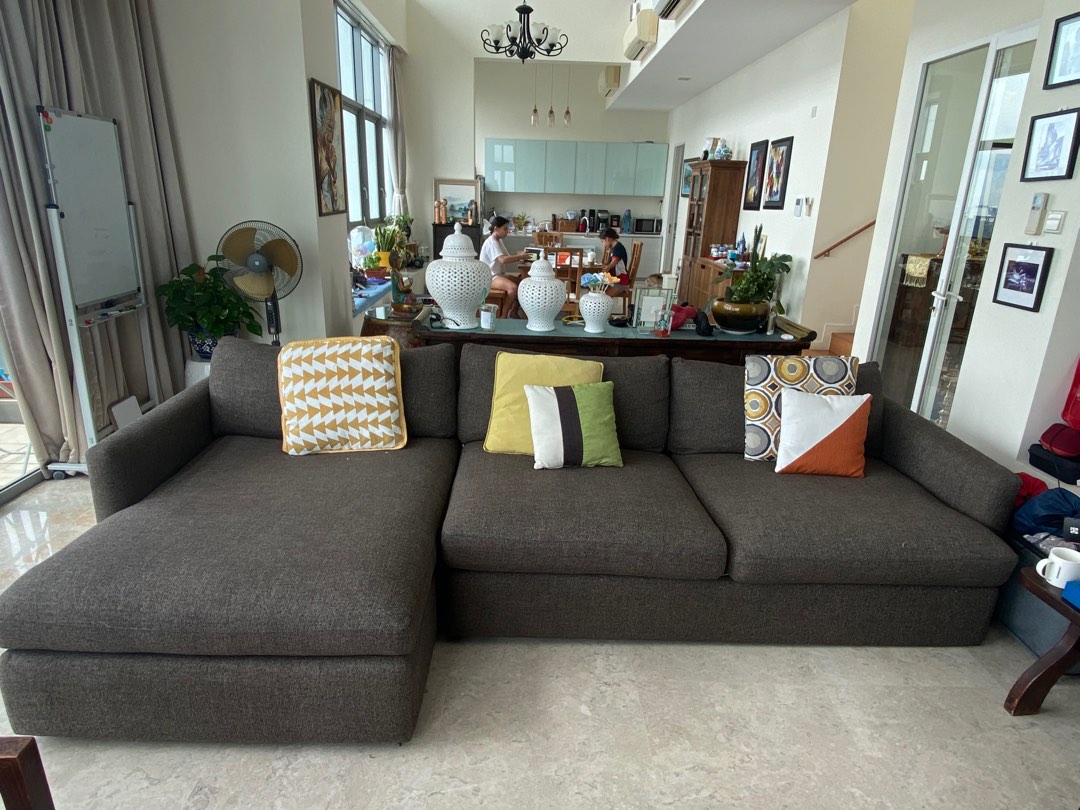 Creat&barrel family sofa set, Furniture & Home Living, Furniture, Sofas