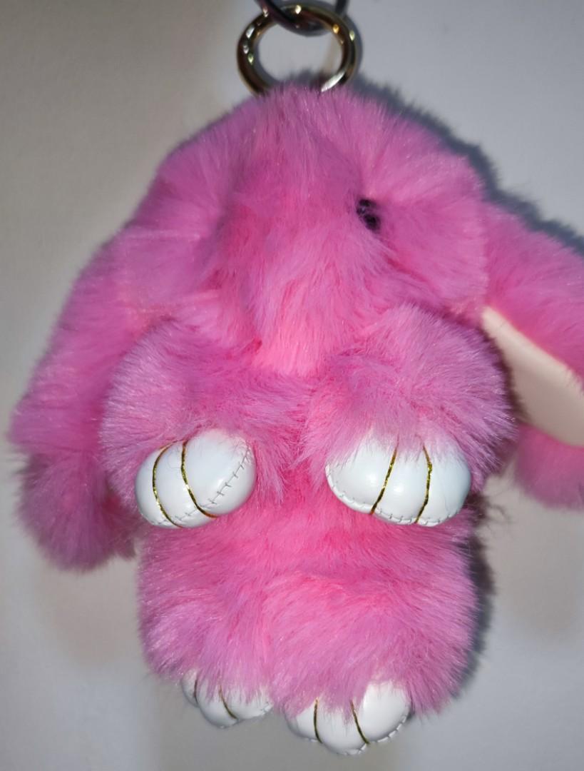 Fuzzy on sale bunny keychain