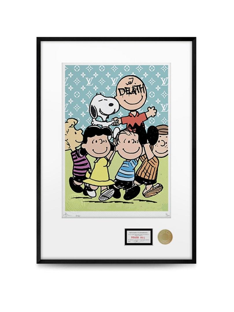 Death NYC Pop Art Graphic Print of Charlie Brown and Snoopy with Louis  Vuitton