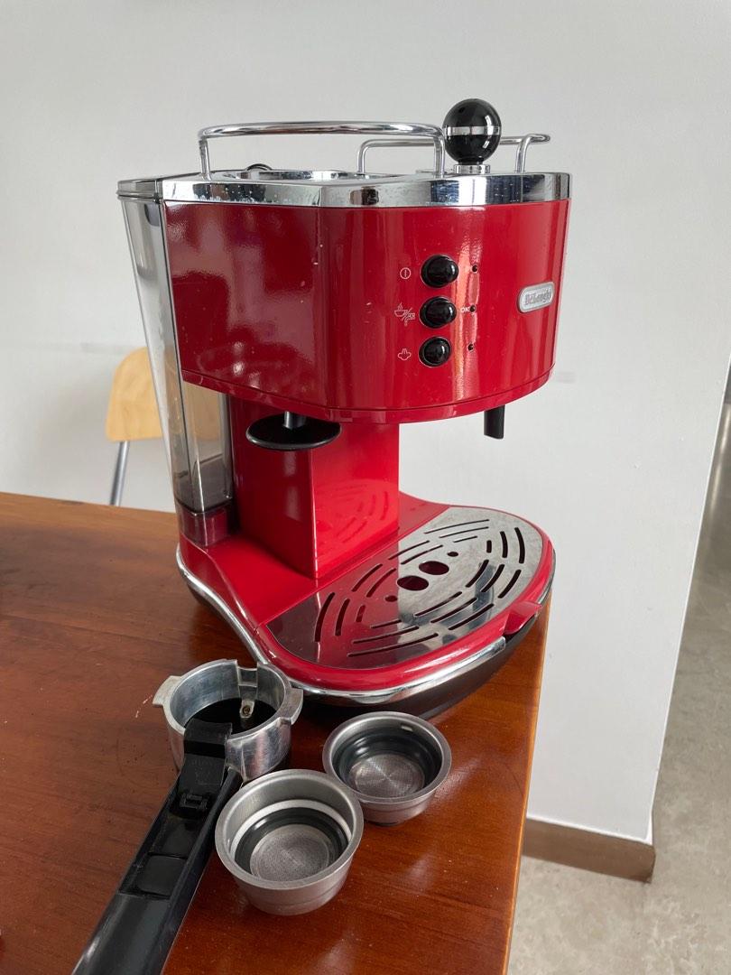 Icona Red Manual Espresso Machine