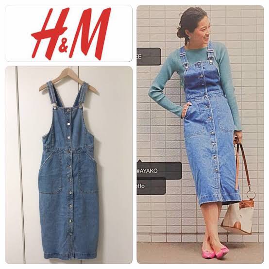 Denim h\u0026m jumper dress, Women's Fashion 
