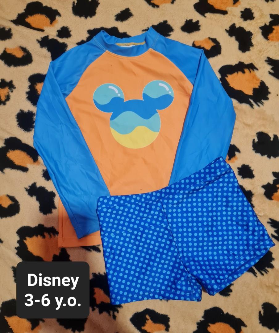 DISNEY Blue Orange Rash Guard Two Piece Swimwear Size for 3 to 6 Years ...