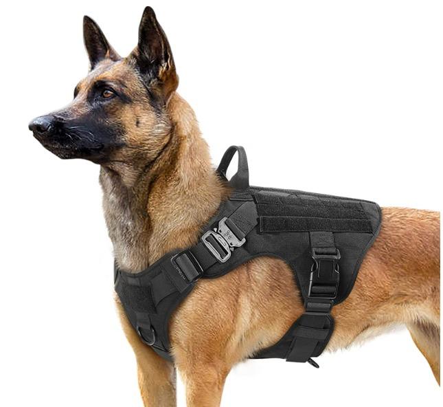 Dog Harness for Large Dogs Military Dog Harness with Handle No Pull Service Dog Vest with Molle Loop Panels Adjustable Dog Vest Harness fo Pet Supplies Homes Other Pet Accessories on