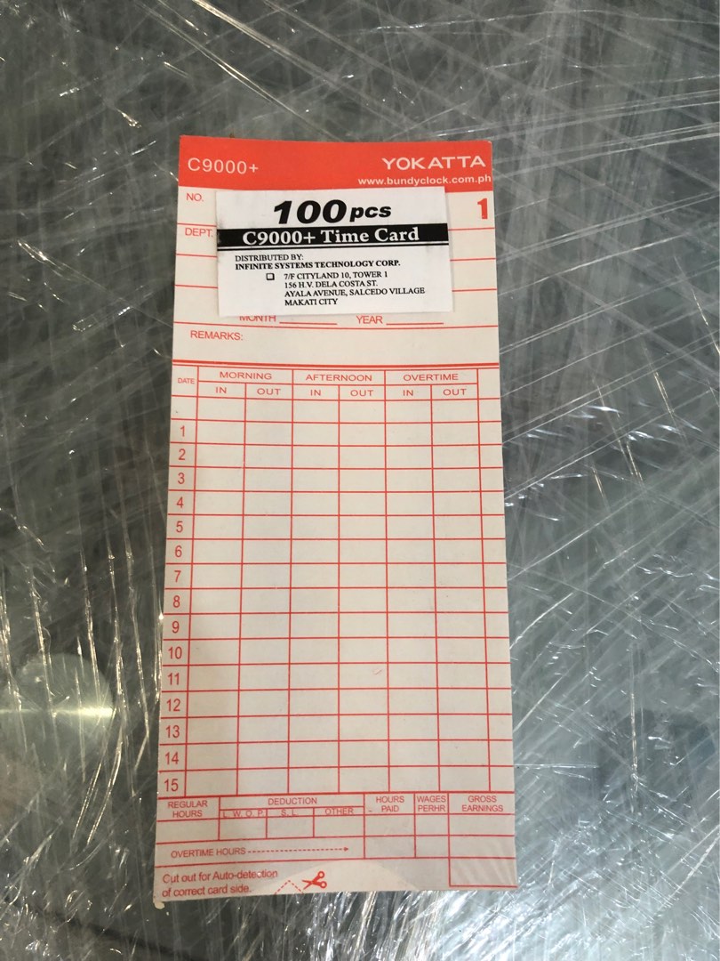 DTR Daily time card, Everything Else, Looking For on Carousell