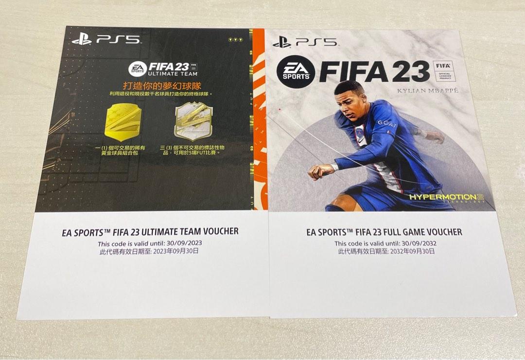 FIFA 23 full game + ultimate voucher, 電子遊戲, 電子遊戲, PlayStation Carousell