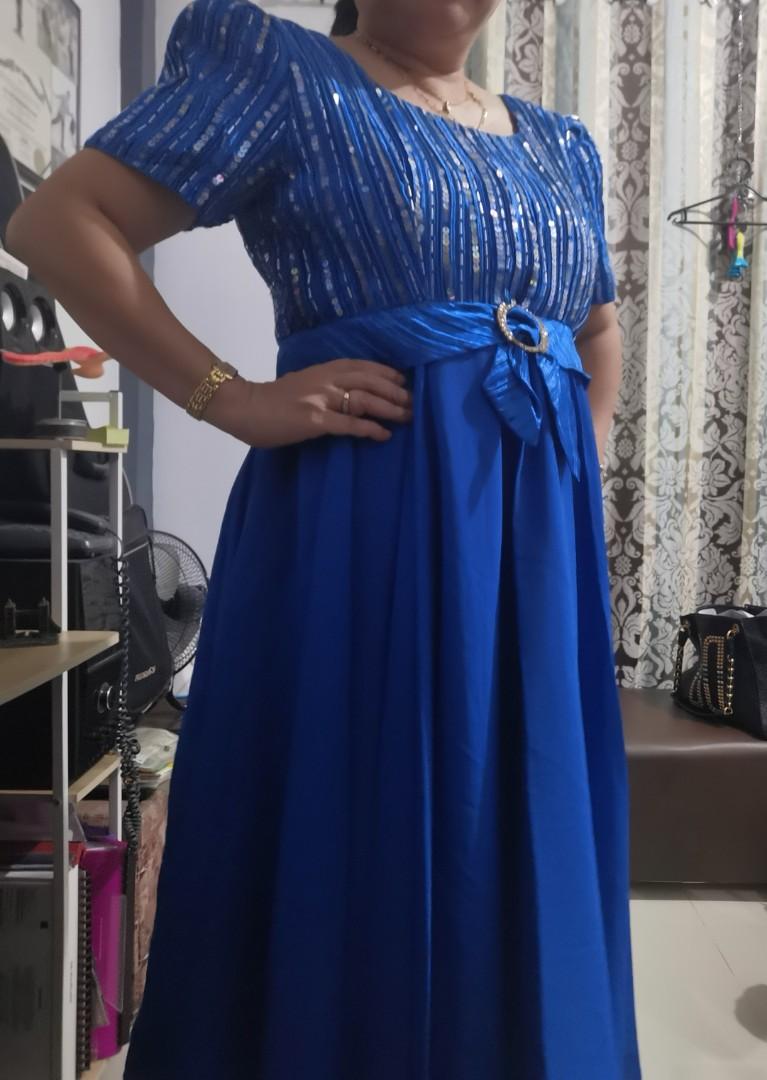 Royal blue gown for ninang clearance