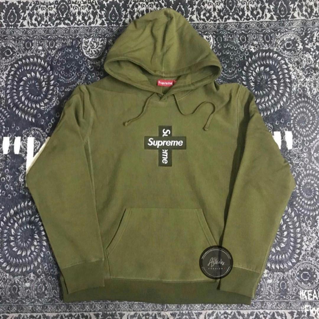 Olive box outlet logo hoodie