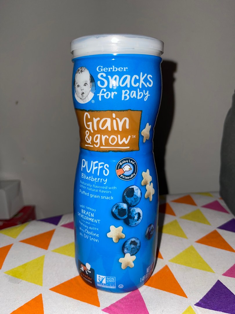 Gerber Puffs Blueberry (42g), Babies & Kids, Nursing & Feeding, Weaning