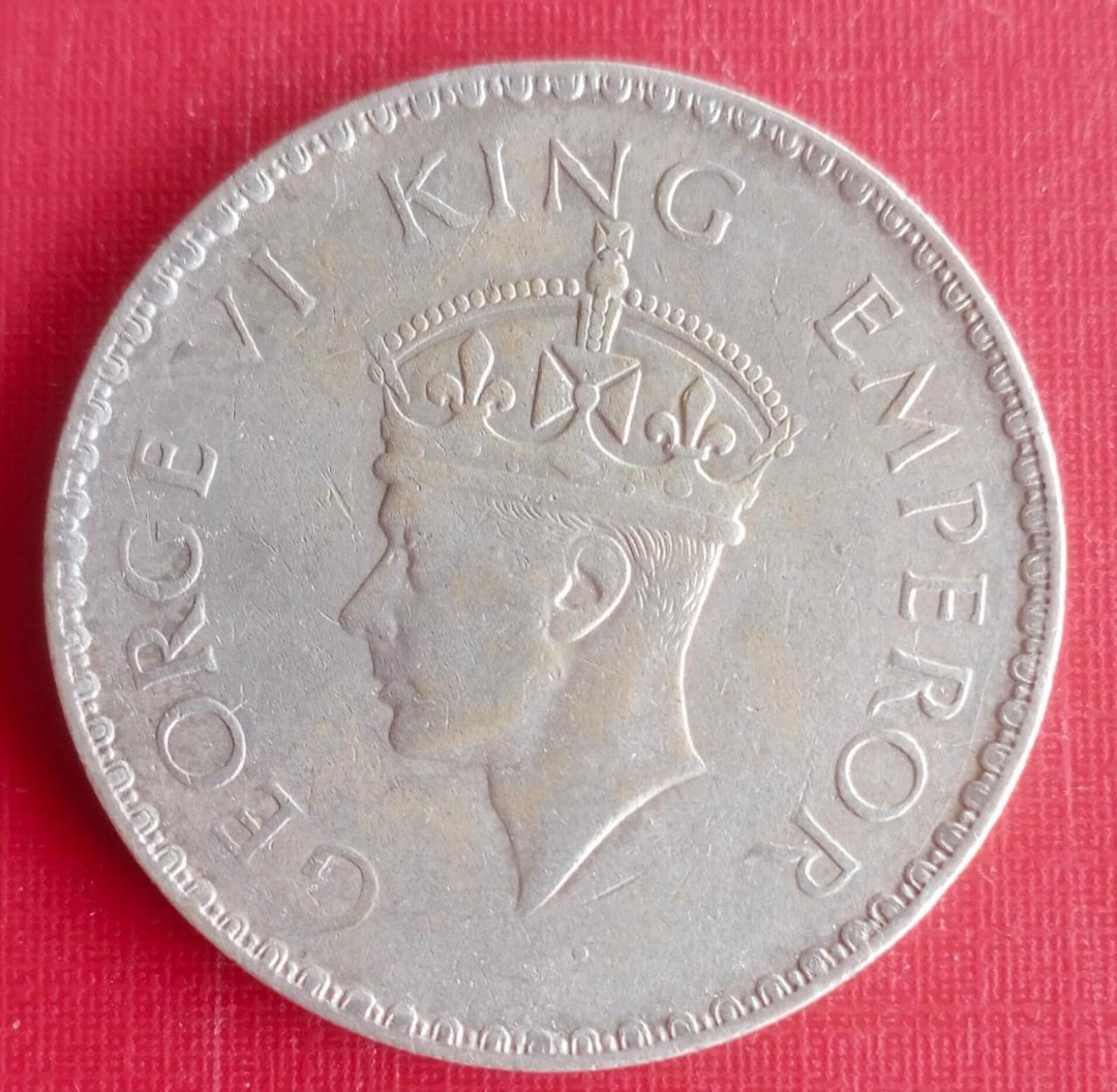 British India - Silver 1 Rupee Coin - George VI ( KG VI ) - ( 1940 ...