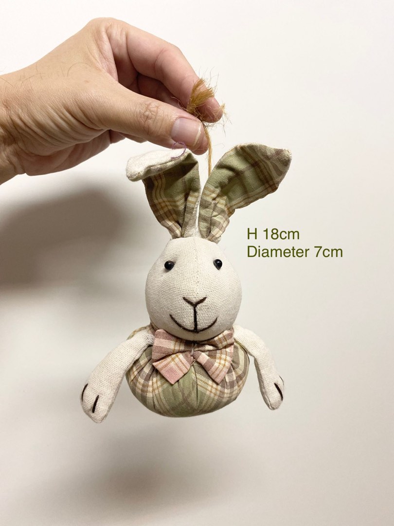 Hanging cute cloth rabbit, Furniture & Home Living, Home Decor, Other ...