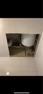 Heater replacement above false ceiling, licensed, professional, fast!