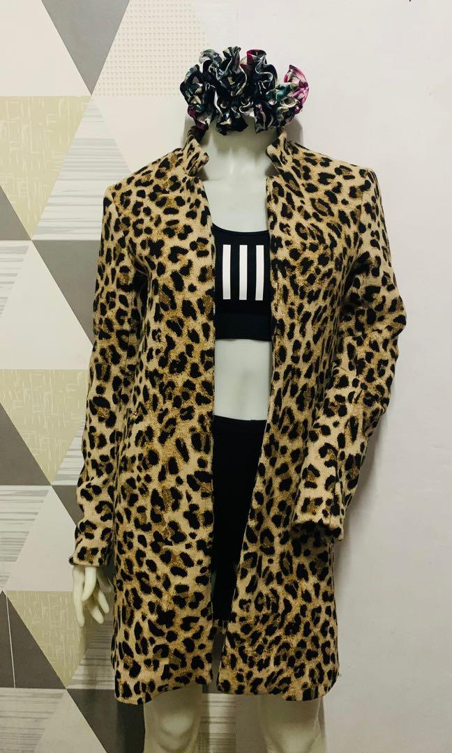 Leopard print coat h&m deals