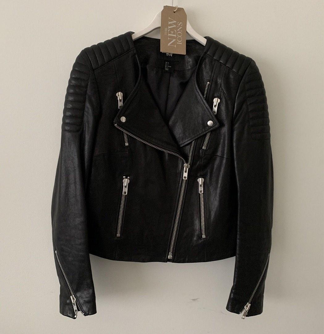 H&m new icons best sale leather jacket