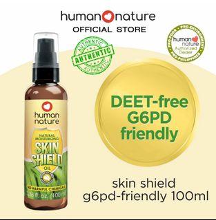 Human Nature Skin Shield Oil G6PD-Friendly 100ml 100% Natural Citronella Mosquito Insect Repellent
