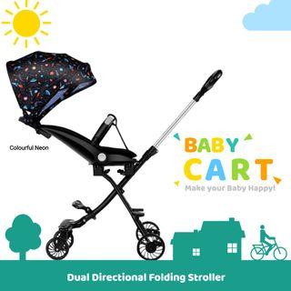 [iDS] Baby Stroller Baby Pram Rider Lightweight Infant Stroller Sun Shade Four Wheel Baby Stroller Universal Pram & Stroller