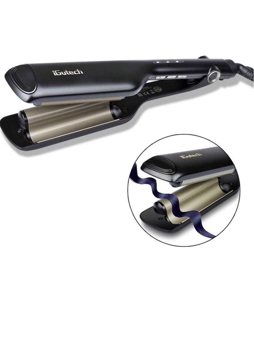 iGutech Deep Barrel Hair Waver,Beach Waver Hair Curer,Curling Tongs, Beauty & Personal Care