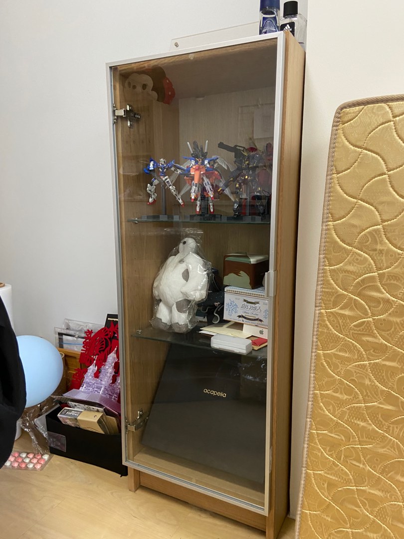 IKEA Billy / Morliden Bookcase with glass door display shelf