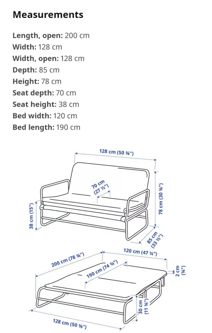 IKEA HAMMARN Sofa bed, Furniture & Home Living, Furniture, Sofas on